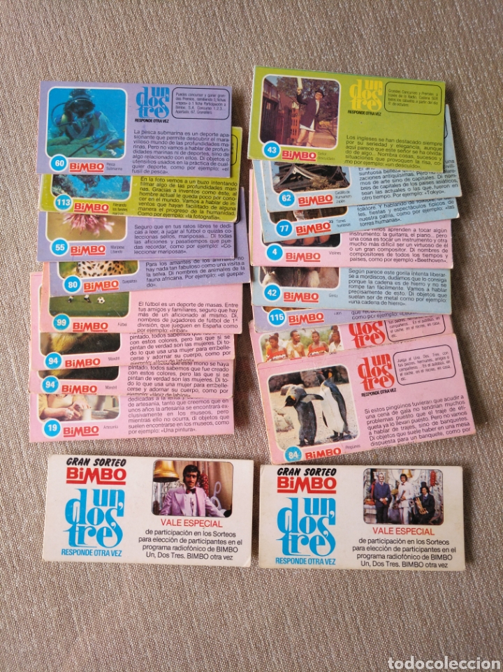 Coleccionismo cromos antiguos: CROMOS TARJETAS DEL UN DOS TRES. BIMBO - Foto 1