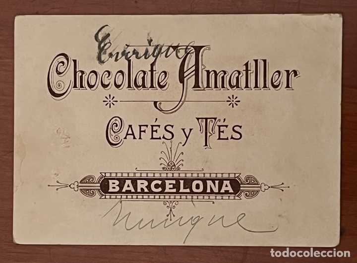 Coleccionismo cromos antiguos: CROMO CHOCOLATE AMATLLER- CAF&Eacute;S Y T&Eacute;S - Foto 2