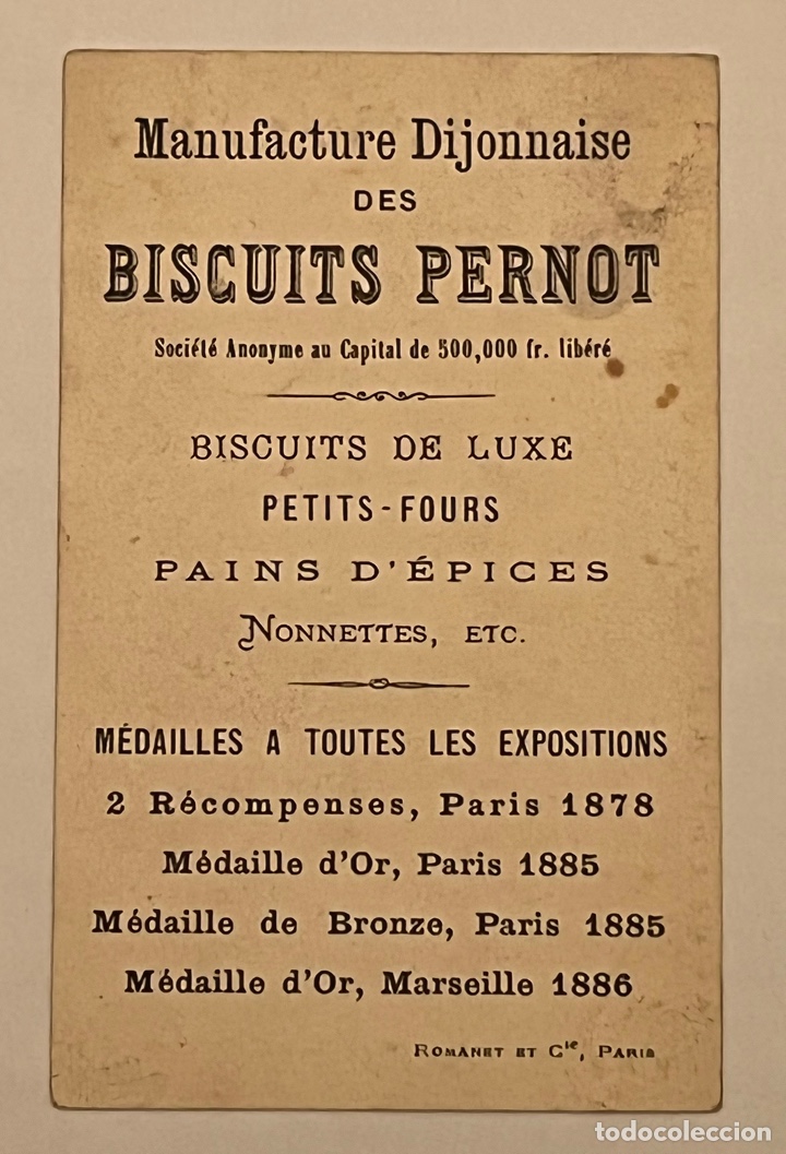 Coleccionismo cromos antiguos: CROMO: BISCUITS PERNOT. EXPLICATIONS P&Eacute;NIBLES 5 - Foto 2