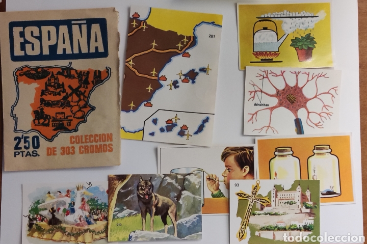 Coleccionismo cromos antiguos: Sobre de cromos abierto ESPA&Ntilde;A