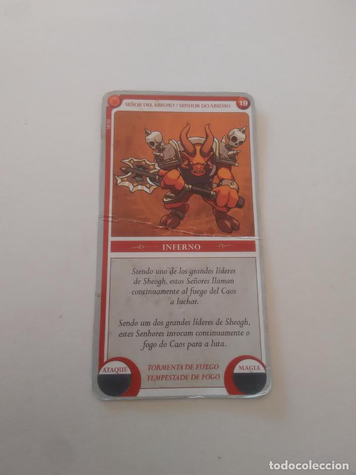 Coleccionismo Cromos antiguos: N&ordm; 19 SE&Ntilde;OR DEL ABISMO INFERNO - CROMO CARTA CARD MIGHT & MAGIC CLASH OF HEROES UBISOFT A&Ntilde;O 2010