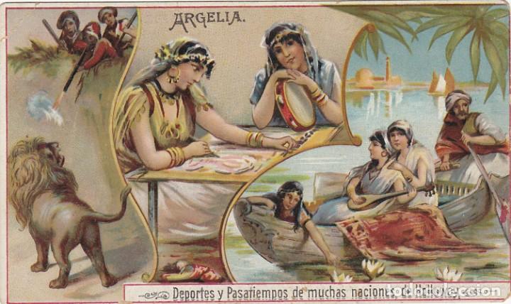Coleccionismo Cromos antiguos: Cromo - Las P&iacute;ldoras de Holloway - n&ordm; 41 - Argelia - 127x76mm