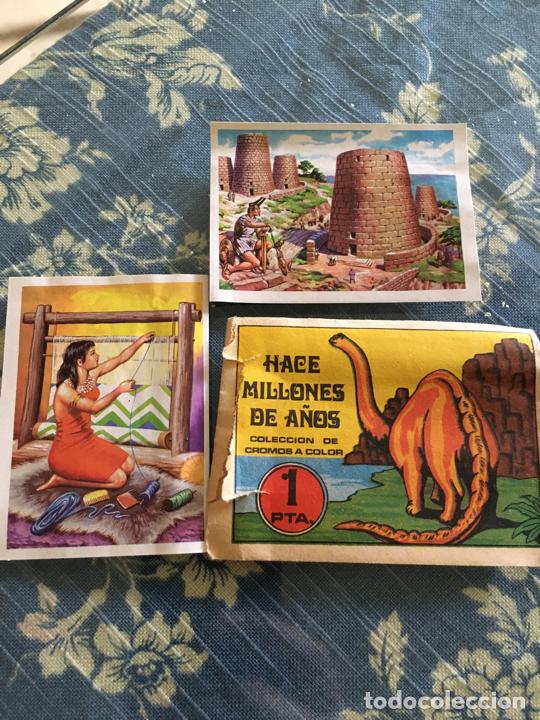 Coleccionismo Cromos antiguos: dos cromos y sobre, HACE MUCHOS MILLONES DE A&Ntilde;OS