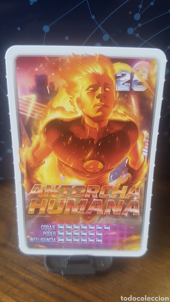Coleccionismo cromos antiguos: #28 ANTORCHA HUMANA CARREFOUR MARVEL &iexcl;DESCUBRE TU PODER! - Foto 1