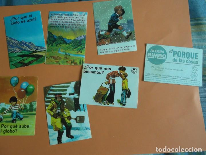 Coleccionismo Cromos antiguos: 7 CROMOS BIMBO EL PORQUE DE LAS COSAS