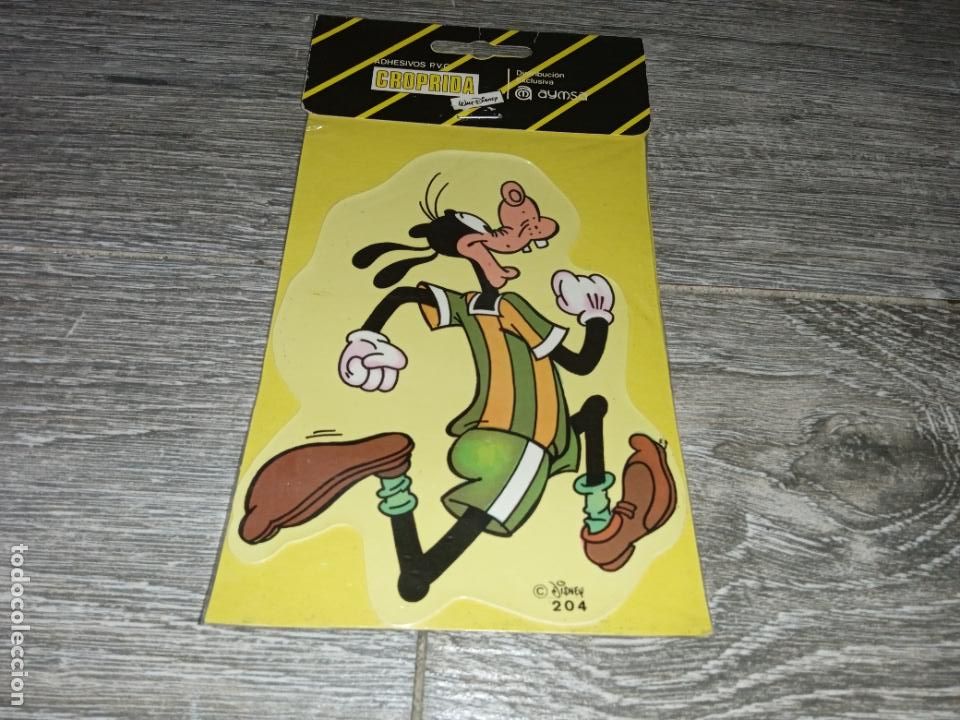 Coleccionismo Cromos antiguos: CROMO PEGATINA EN BLISTER ADHESIVOS AYMSA CROPRIDA A&Ntilde;OS 80 DISNEY GOOFY