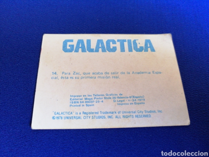 Coleccionismo cromos antiguos: GALACTICA N&Uacute;MERO 14 - Foto 2