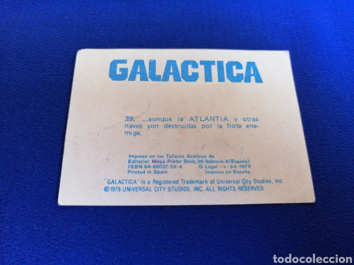 Coleccionismo cromos antiguos: GALACTICA N&Uacute;MERO 39 - Foto 2