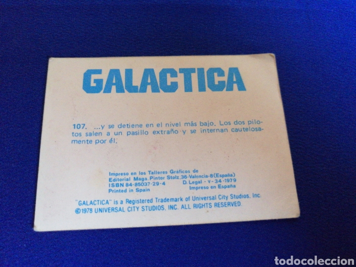 Coleccionismo cromos antiguos: GALACTICA N&Uacute;MERO 107 - Foto 2