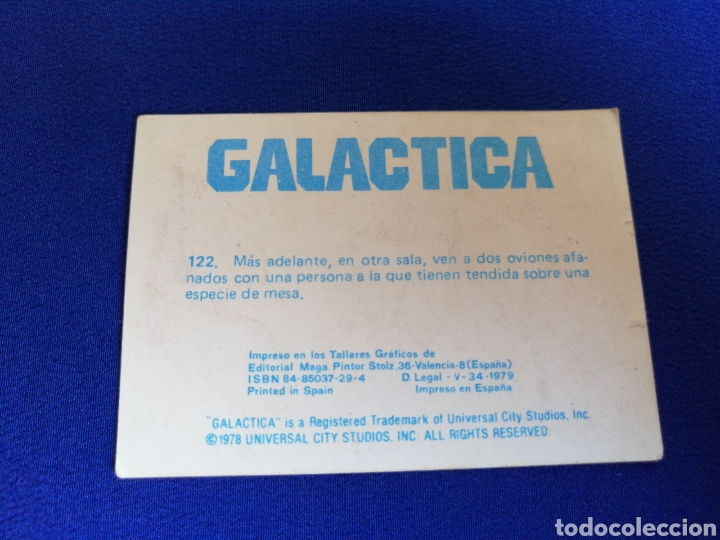 Coleccionismo cromos antiguos: GALACTICA N&Uacute;MERO 122 - Foto 2
