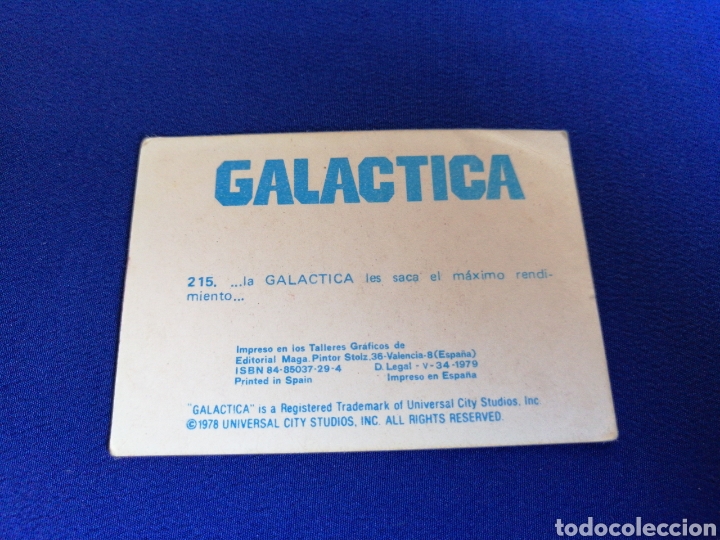 Coleccionismo cromos antiguos: GALACTICA N&Uacute;MERO 215 - Foto 2