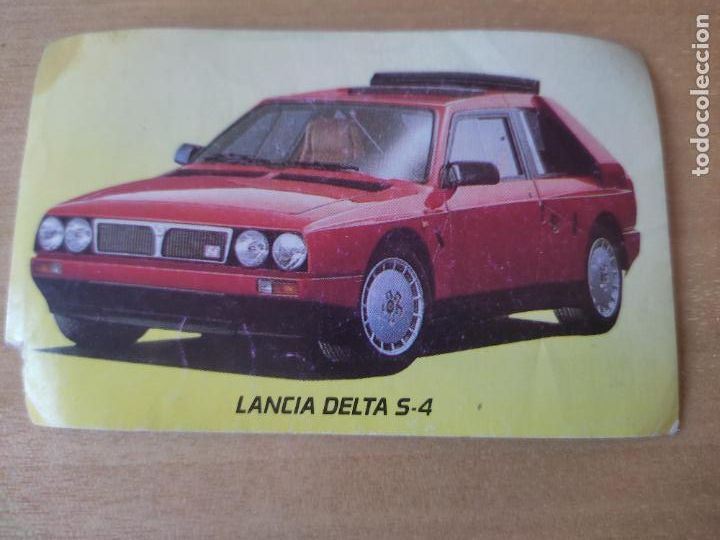 Coleccionismo Cromos antiguos: LANCIA DELTA S 4 # 123 CROMO SIN PEGAR NUNCA ADHESIVO SOBADO MONSTRUOS ASFALTO PERDIDA PAPEL