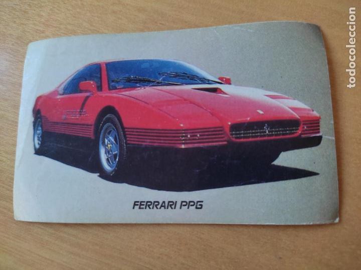 Coleccionismo cromos antiguos: FERRARI PPG # 68 CROMO SIN PEGAR NUNCA ADHESIVO SOBADO MONSTRUOS ASFALTO *