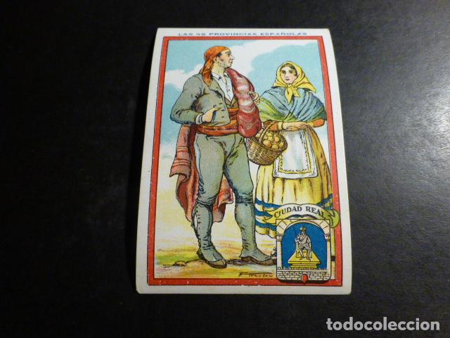 Sammeln alte Sammelbilder: CIUDAD REAL TIPOS Y ESCUDO DE LA PROVINCIA ANTIGUO CROMO A&Ntilde;OS 30