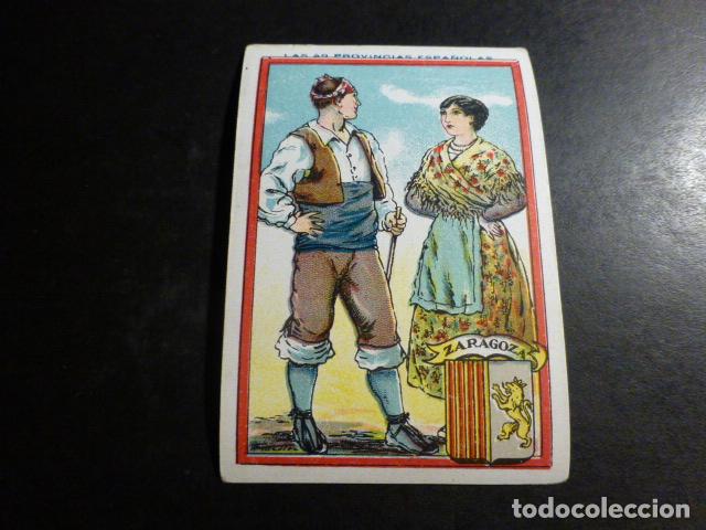 Sammeln alte Sammelbilder: ZARAGOZA TIPOS Y ESCUDO DE LA PROVINCIA ANTIGUO CROMO A&Ntilde;OS 30