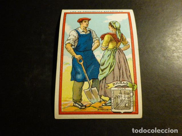 Sammeln alte Sammelbilder: BILBAO VIZCAYA TIPOS Y ESCUDO DE LA PROVINCIA ANTIGUO CROMO A&Ntilde;OS 30