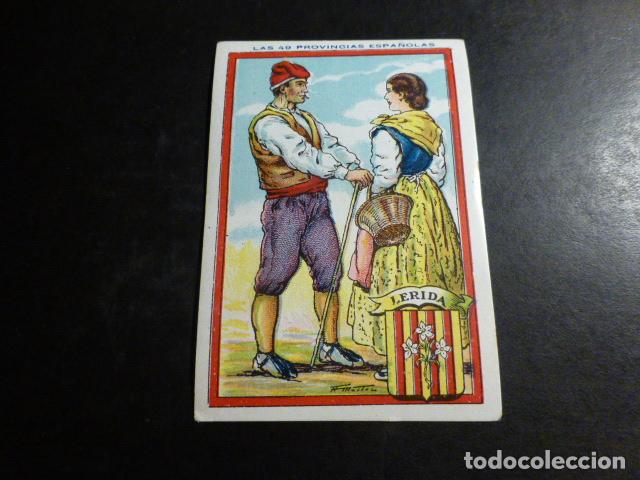Collectable Antique Stickers: LERIDA TIPOS Y ESCUDO DE LA PROVINCIA ANTIGUO CROMO A&Ntilde;OS 30
