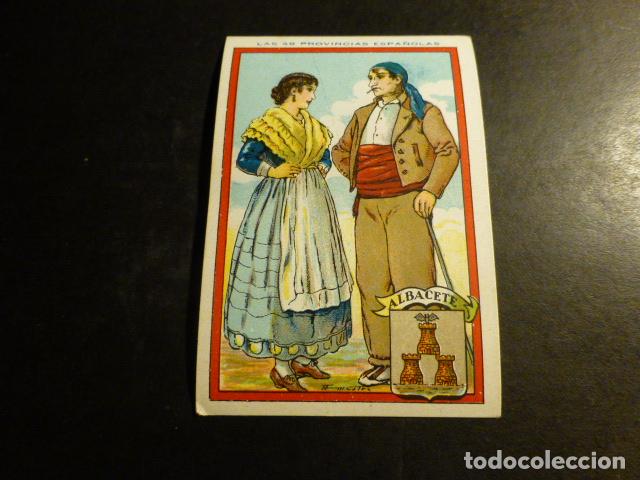 Collectable Antique Stickers: ALBACETE TIPOS Y ESCUDO DE LA PROVINCIA ANTIGUO CROMO A&Ntilde;OS 30