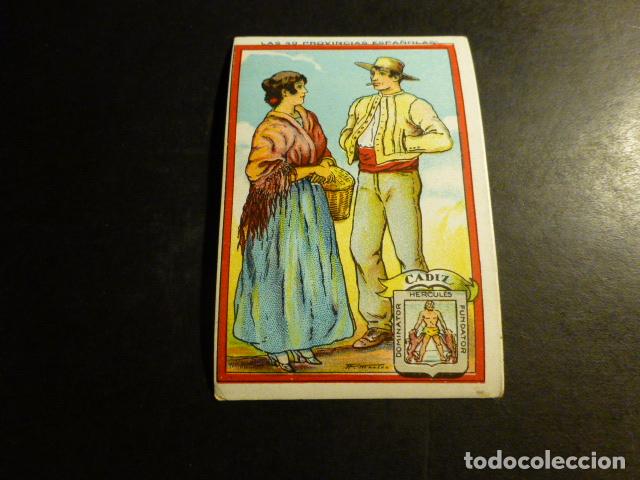 Collectable Antique Stickers: CADIZ TIPOS Y ESCUDO DE LA PROVINCIA ANTIGUO CROMO A&Ntilde;OS 30