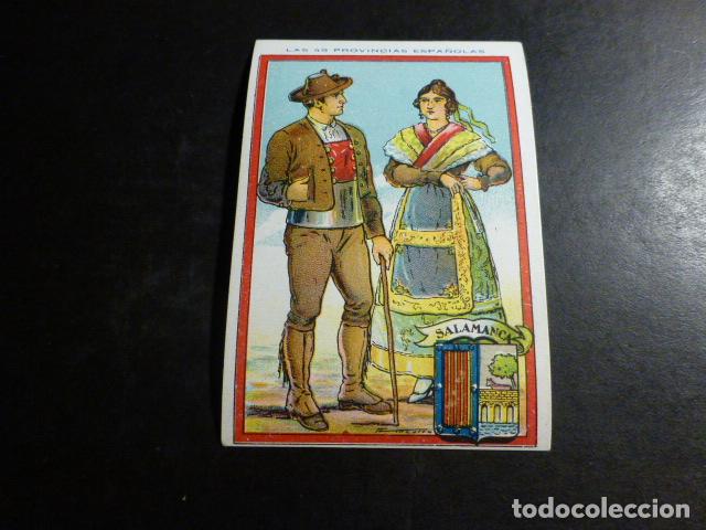 Coleccionismo cromos antiguos: SALAMANCA TIPOS Y ESCUDO DE LA PROVINCIA ANTIGUO CROMO A&Ntilde;OS 30