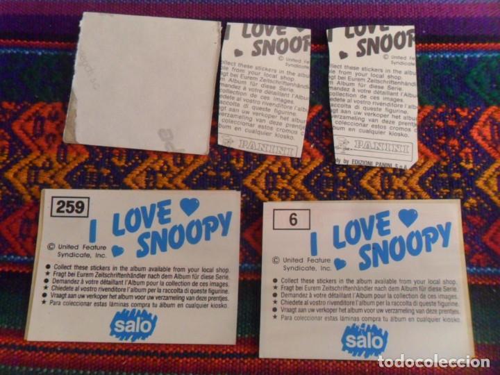 Coleccionismo Cromos antiguos: CROMO NUNCA PEGADO I LOVE SNOOPY N&ordm;S 259 Y 6. SALO. NO PANINI. CON 3 REGALOS. RAROS.