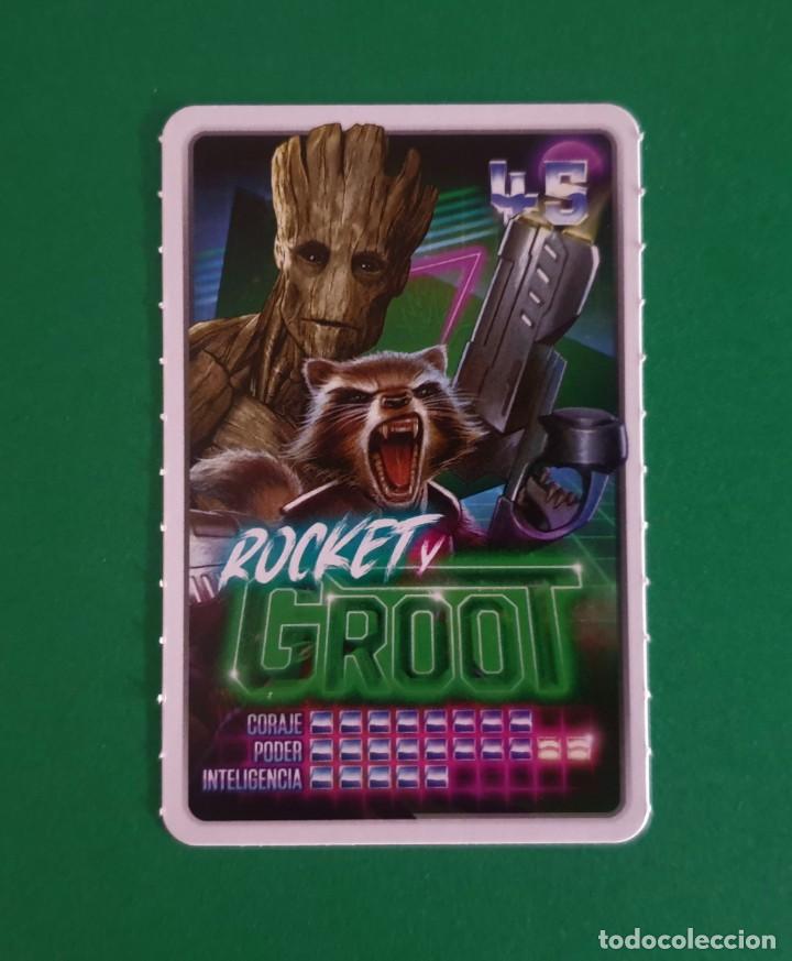 Coleccionismo cromos antiguos: 45 ROCKET GROOT - MARVEL DESCUBRE TU PODER - CARREFOUR 2022 (NUEVO) - Foto 1