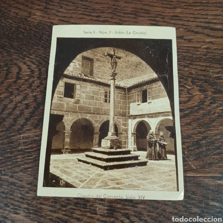 Coleccionismo cromos antiguos: ESTAMPAS DE KSADO SERIE II - NUM 7 - ERBON ( LA CORU&Ntilde;A ) CLAUSTRO DEL CONVENTO SIGLO XIV