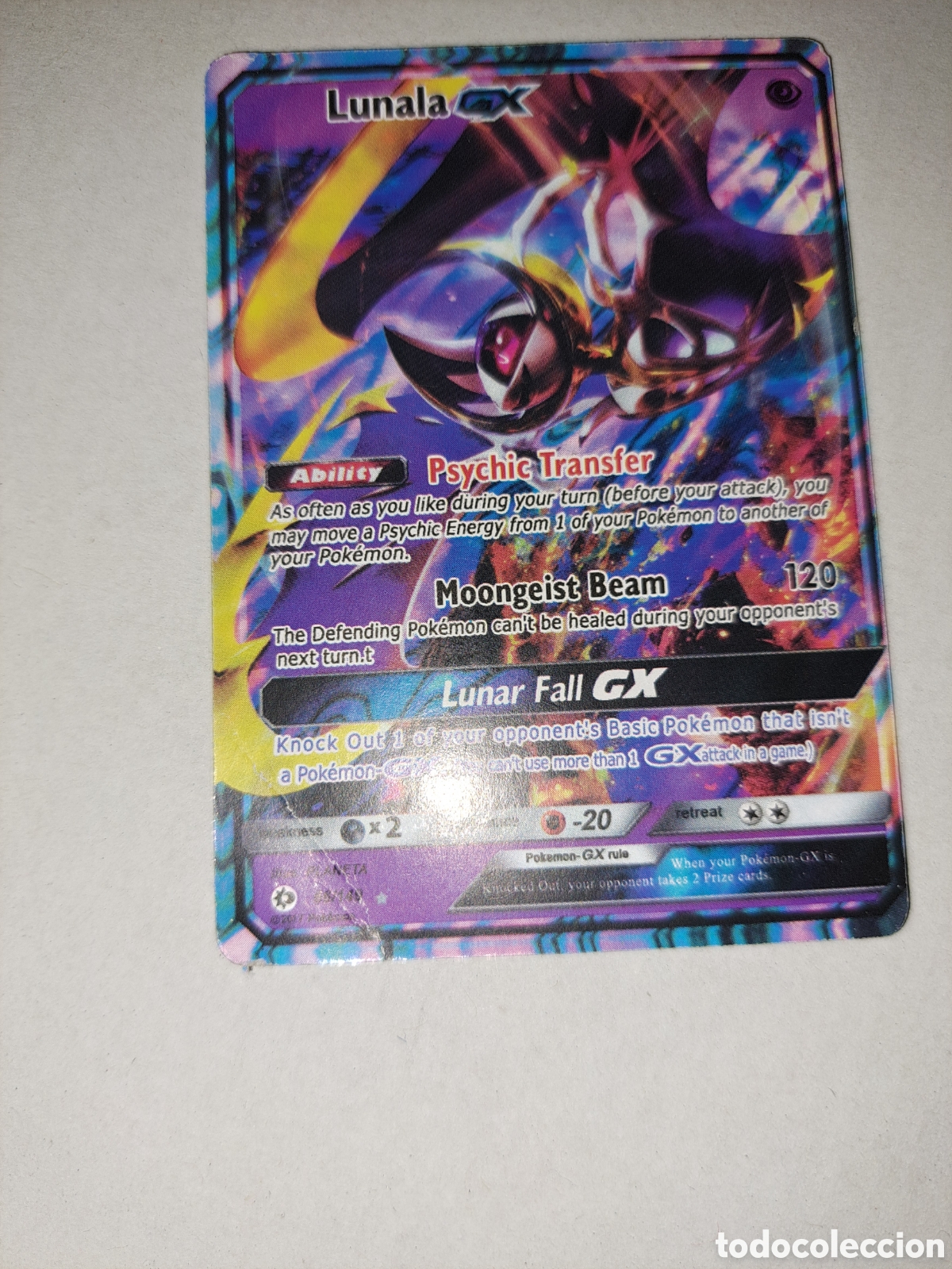 carta pokemon-age) lunala gx hp 250 evolve om c - Comprar Cartas  Colecionáveis antigas no todocoleccion