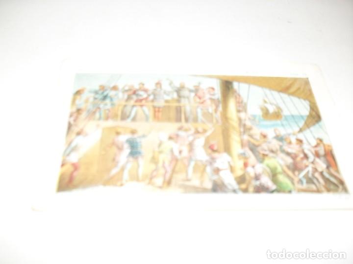 Coleccionismo Cromos antiguos: CRISTOBAL COLON,DESCUBRIDOR DEL NUEVO MUNDO N&ordm;19.EDITA CHOCOLATE JUNCOSA,A&Ntilde;OS 50.PRECIOSO COLOR.
