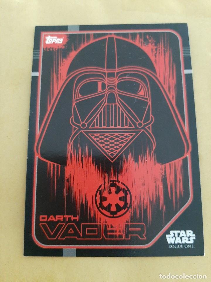 Coleccionismo cromos antiguos: DARTH VADER # 91 STAR WARS ROGUE ONE TOPPS - Foto 1