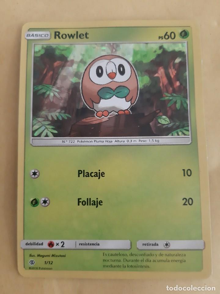 Coleccionismo cromos antiguos: ROWLET BASICO CARD POKEMON N&deg; 722 - Foto 1