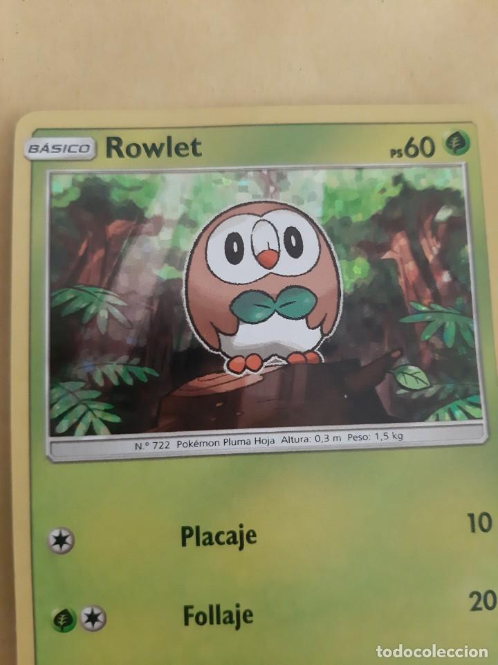 Coleccionismo cromos antiguos: ROWLET BASICO CARD POKEMON N&deg; 722 - Foto 2