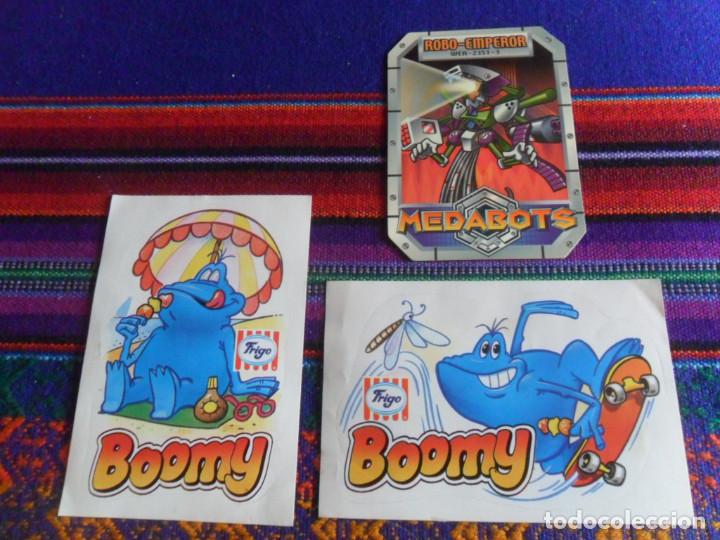 Coleccionismo Cromos antiguos: FRIGO 2 CROMO BOOMY SKATE PLAYA BOOMYCACER&Iacute;A 1992. REGALO MEDABOTS ROBO-EMPEROR KODANSHA ET AL.