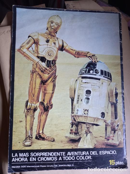 Coleccionismo Cromos antiguos: portada de album de la guerra de las galaxias star wars con ficha tecnica