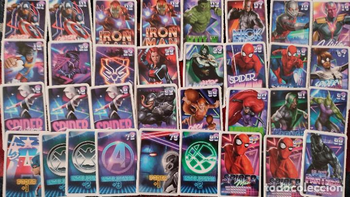 Coleccionismo cromos antiguos: 73 cartas Marvel carrefour + 33 repes - Foto 2