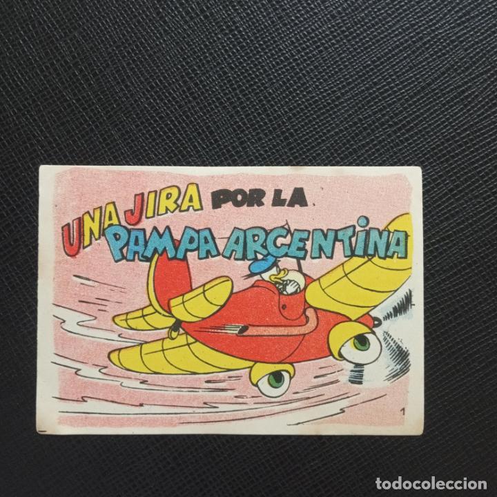 Coleccionismo cromos antiguos: UNA JIRA POR LA PAMPA ARGENTINA CHOCOLATES LLOVERAS DISNEY 1948 CROMO - SIN PEGAR - 1