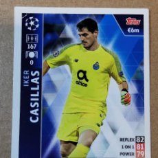 Coleccionismo Cromos antiguos: 344 IKER CASILLAS FC PORTO CARDS UEFA CHAMPIONS LEAGUE TOPPS ATTAX 18 19 2018 2019. Lote 363864805