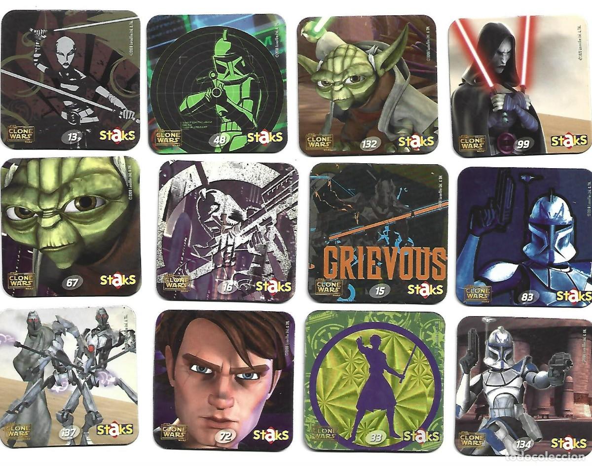 Coleccionismo cromos antiguos: 1 lote de 12 Imanes de nevera Clone Wars - Foto 1