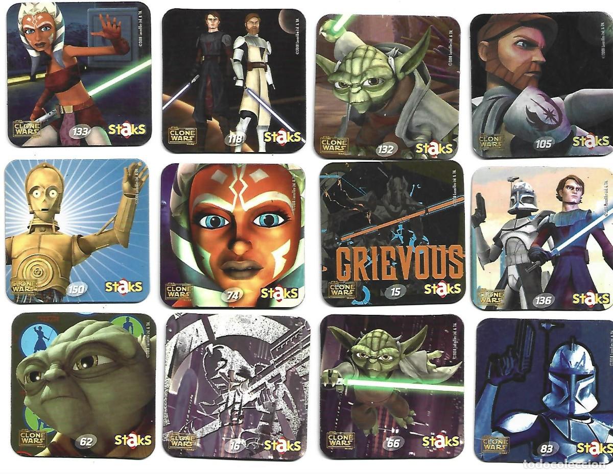 Coleccionismo cromos antiguos: 1 lote de 12 Imanes de nevera Clone Wars - Foto 1
