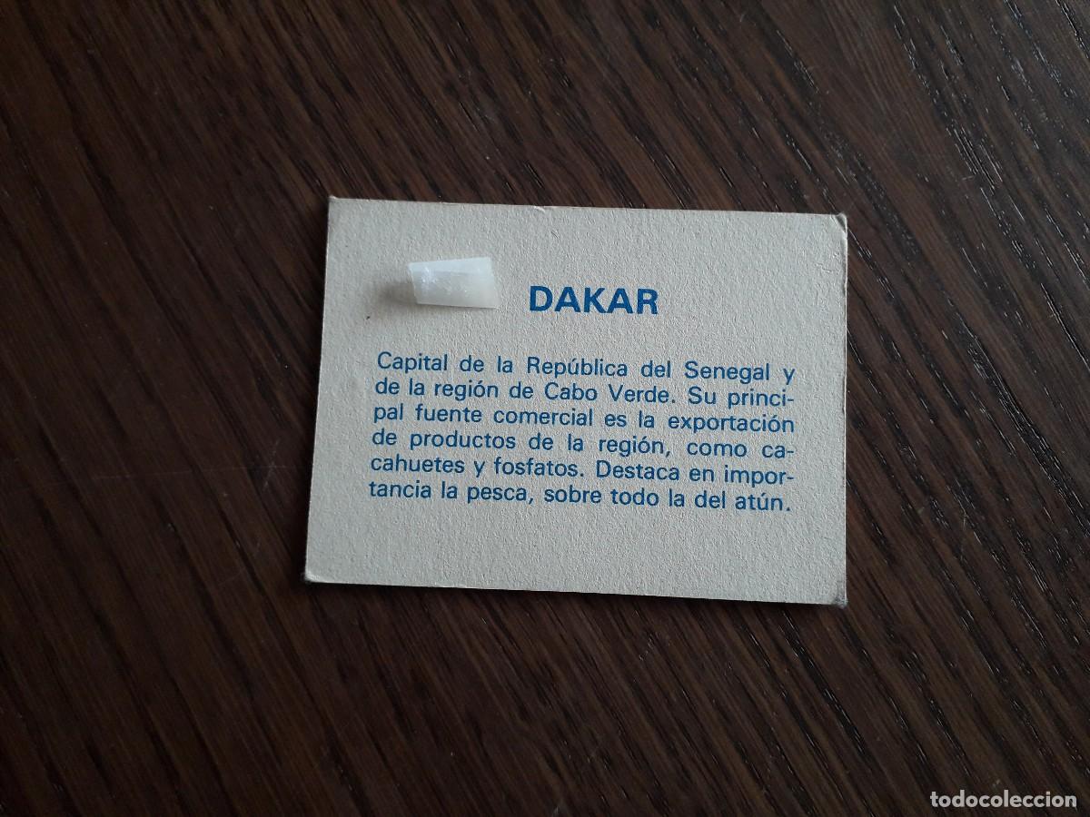 Coleccionismo cromos antiguos: cromo antiguo de cart&oacute;n, Dakar. - Foto 2