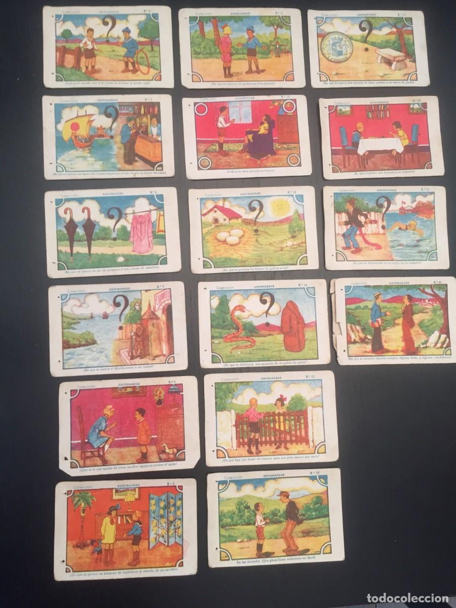 Coleccionismo cromos antiguos: LOTE 16 CROMOS CHOCOLATES COMET. ADIVINANZAS - Foto 1