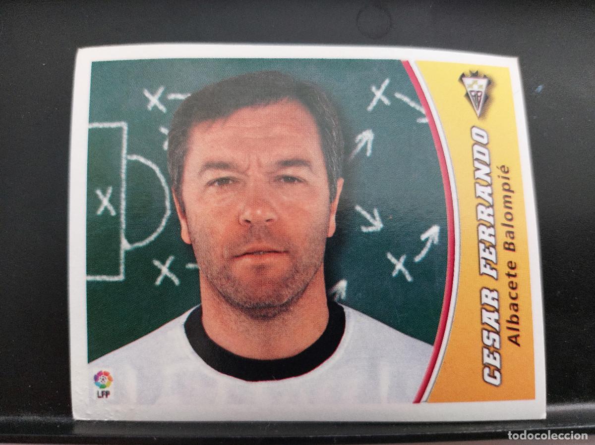 Coleccionismo Cromos antiguos: EDICIONES ESTE 2003-2004 (03 04) ENTRENADOR CESAR FERRANDO ALBACETE &ndash; NUEVO SIN PEGAR
