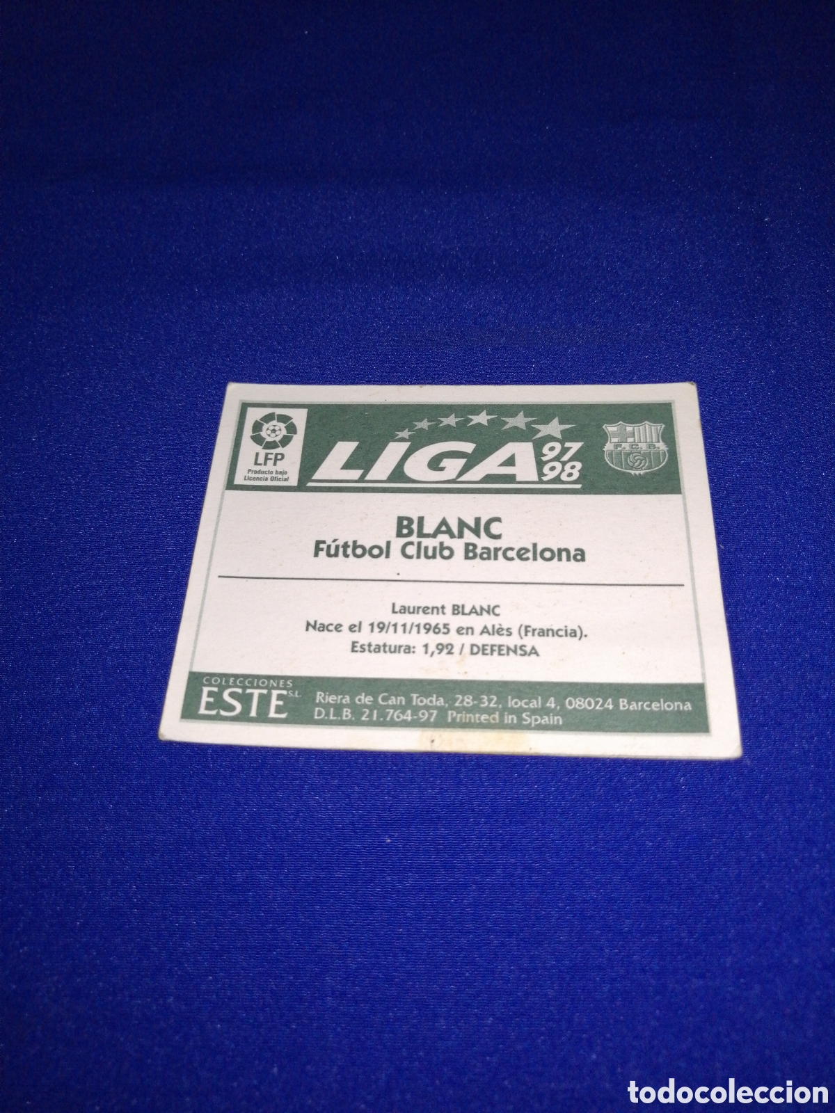 Coleccionismo cromos antiguos: LIGA 97-98 BLANC - Foto 2