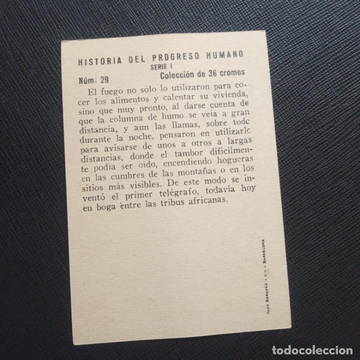 Coleccionismo cromos antiguos: HISTORIA DEL PROGRESO HUMANO CROMO CHOCOLATES - CC5 - SB2 - 29 - Foto 2