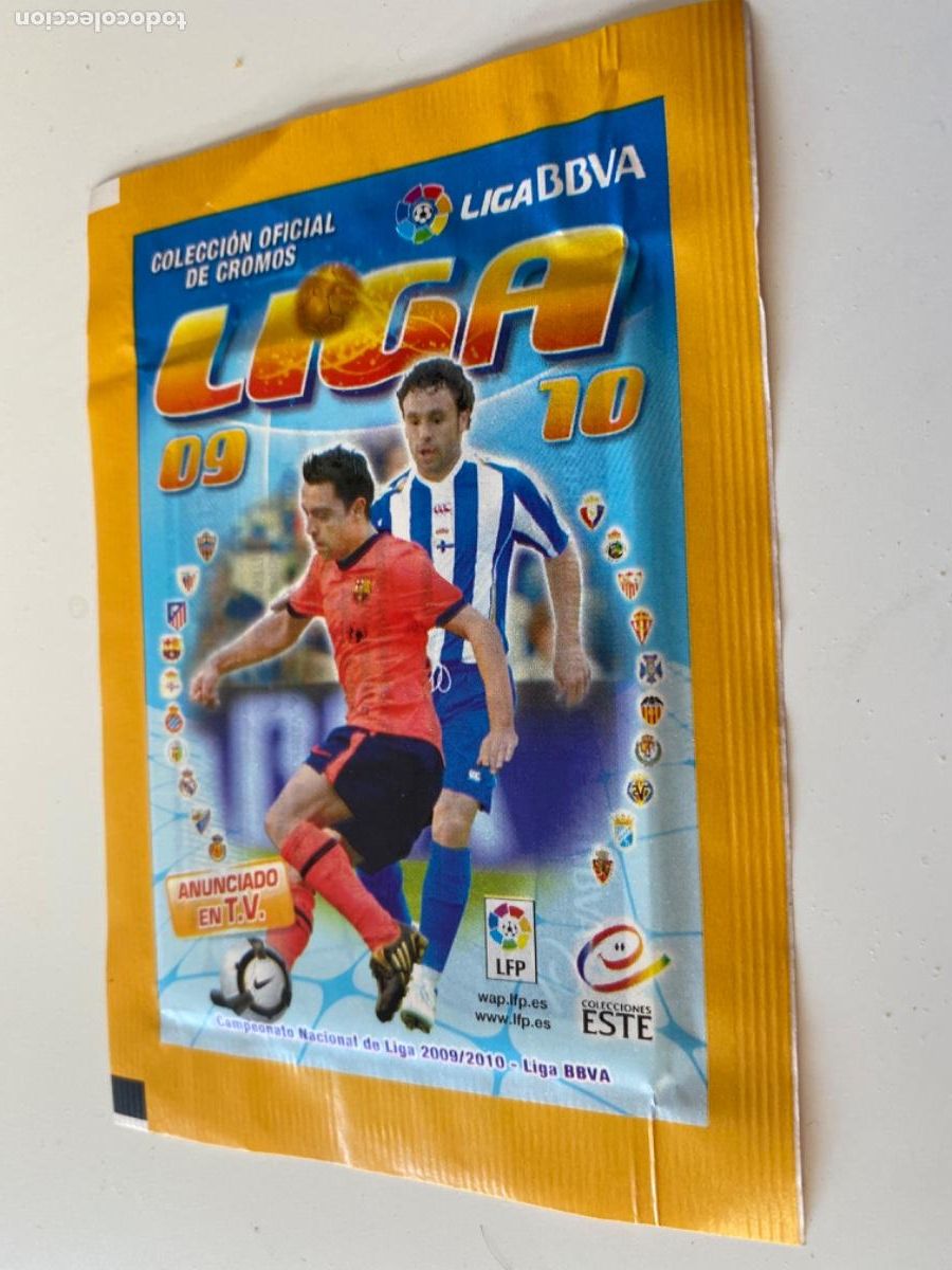 Coleccionismo cromos antiguos: Este 09-10 sobre sin abrir que contiene a Messi - Foto 1