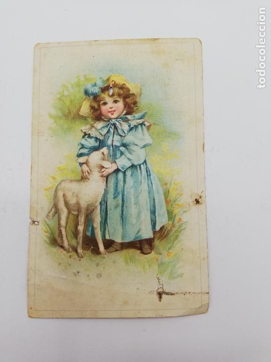 Coleccionismo cromos antiguos: CROMO LITOGRAFICO. SOULCION DE ANTIPIRINA PURA DE SARRA. MED: 14 X 9.5 CM APROX.