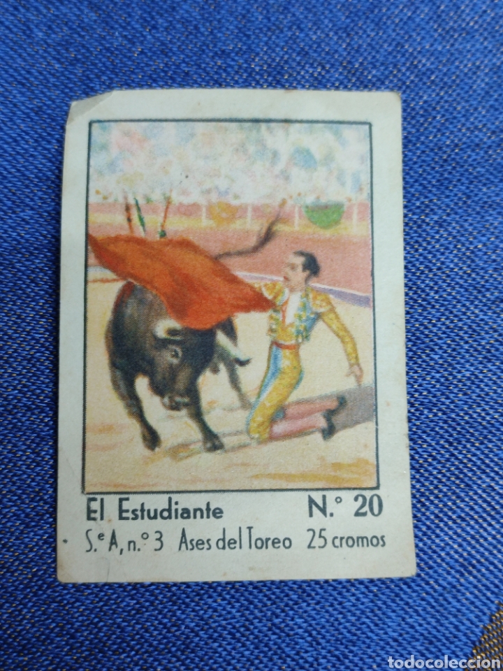 Coleccionismo cromos antiguos: Cromo antiguo Ases del Toreo El Estudiante n&uacute;mero 20