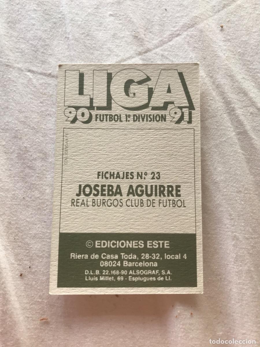 Coleccionismo cromos antiguos: Joseba Aguirre, sin pegar - Foto 2