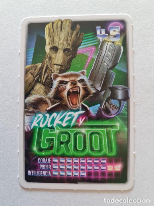 Coleccionismo cromos antiguos: N&ordm; 45 ROCKET Y GROOT - MARVEL. DESCUBRE TU PODER CROMO CARD CARREFOUR 2022 - Foto 1
