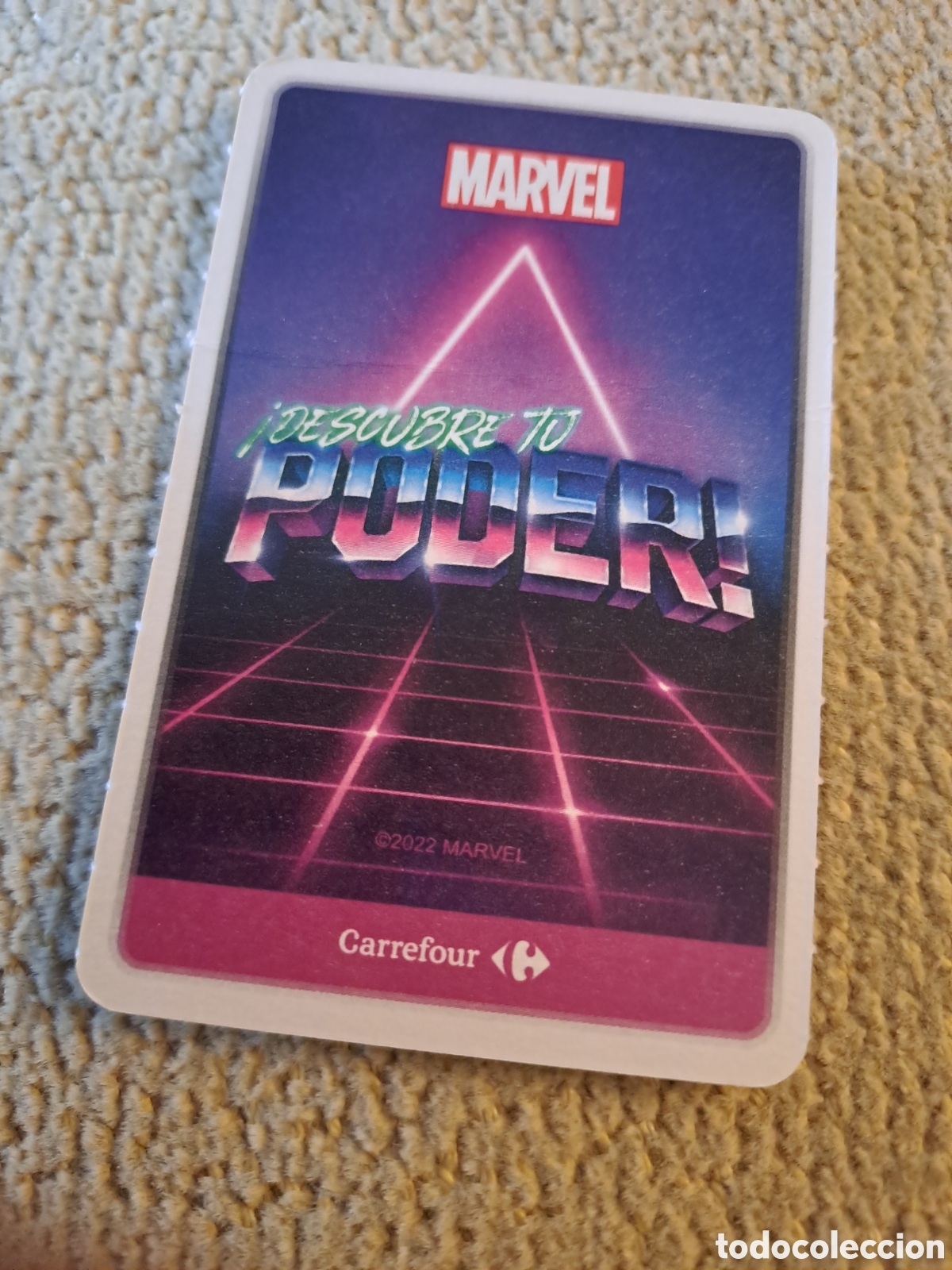Coleccionismo cromos antiguos: CARREFOUR 2022 - MARVEL DESCUBRE TU PODER N&ordm; 42 - THANOS - Foto 2